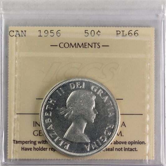 1956 Canada 50-cents ICCS Certified PL66
