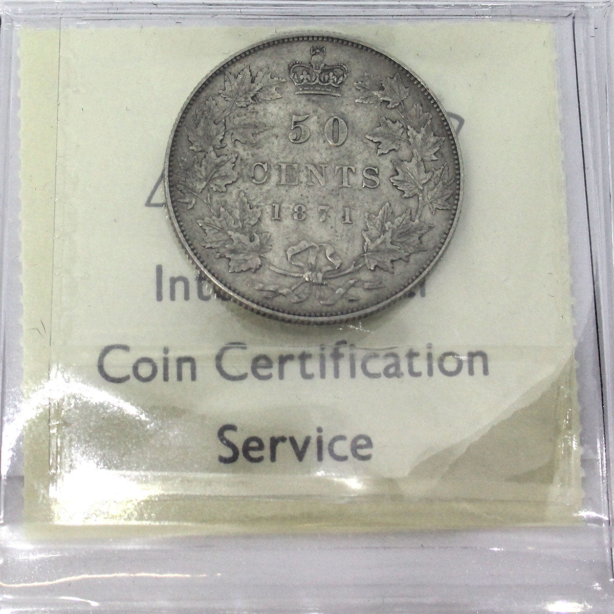1871 Canada 50-cents ICCS Certified VF30
