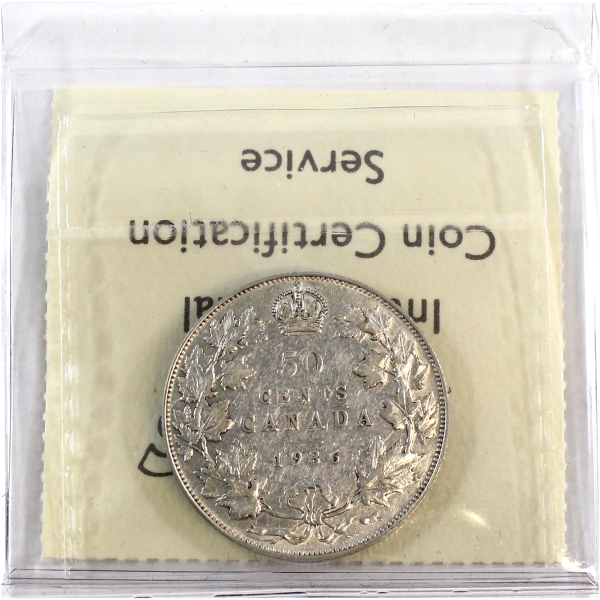 1936 Canada 50-cents ICCS Certified VF20