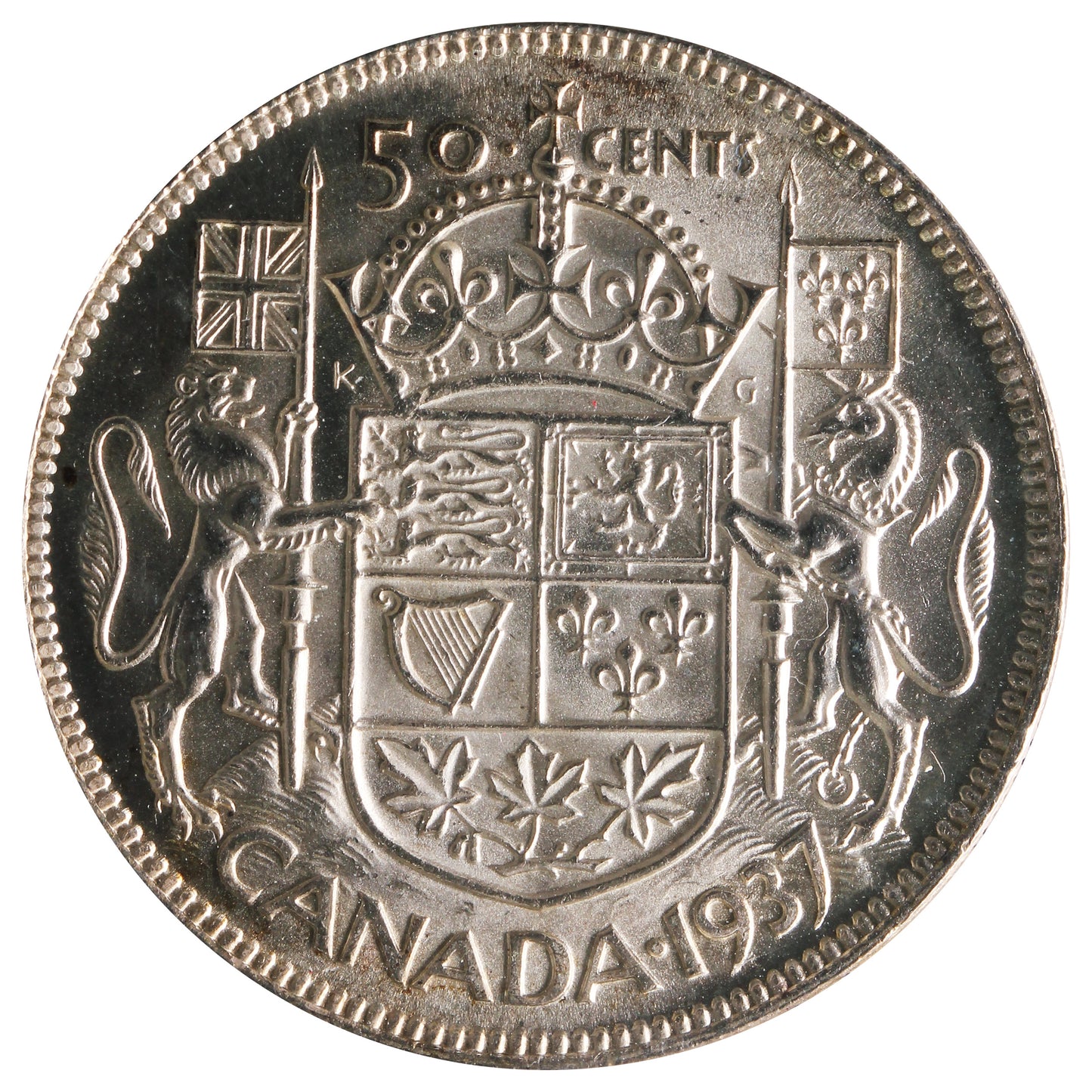 1937 Canada 50-cents ICCS Certified MS62