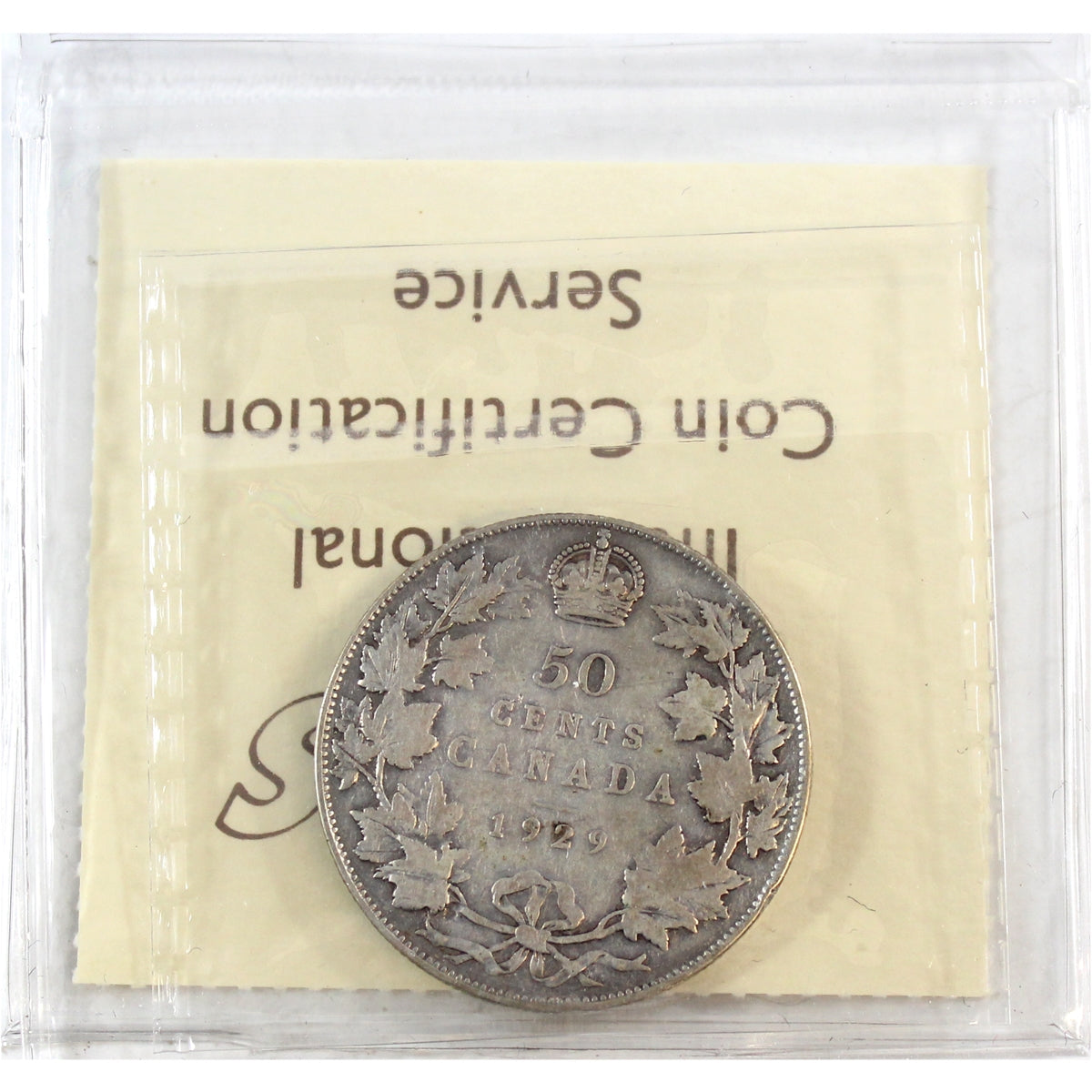 1929 Canada 50-cents ICCS Certified VG8