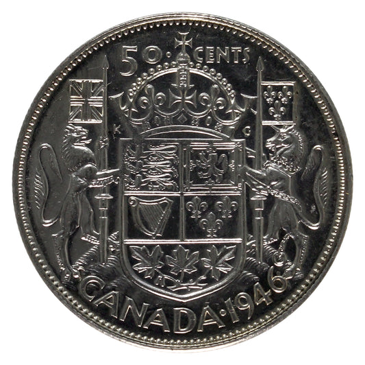 1946 Chip In 6 Canada 50-cents EF-AU (EF45)