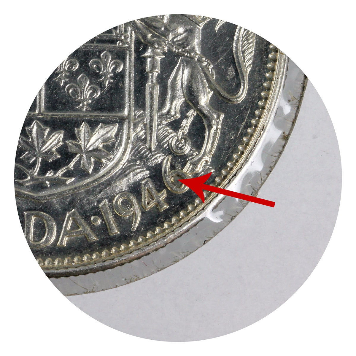 1946 Chip In 6 Canada 50-cents EF-AU (EF45)