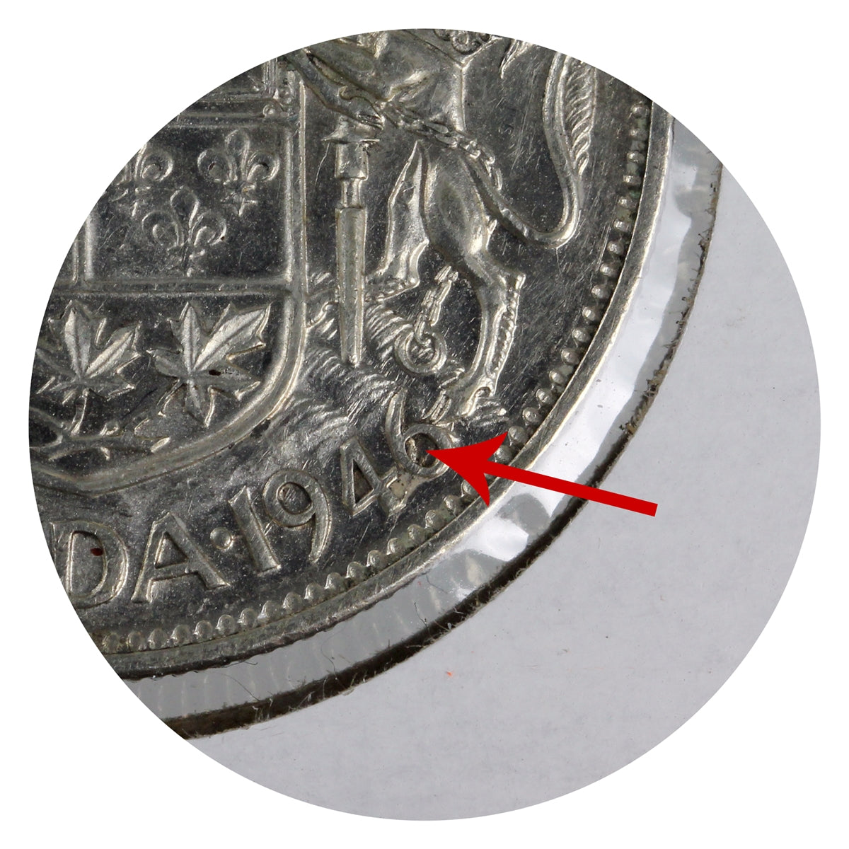 1946 Chip In 6 Canada 50-cents Extra Fine (EF40)