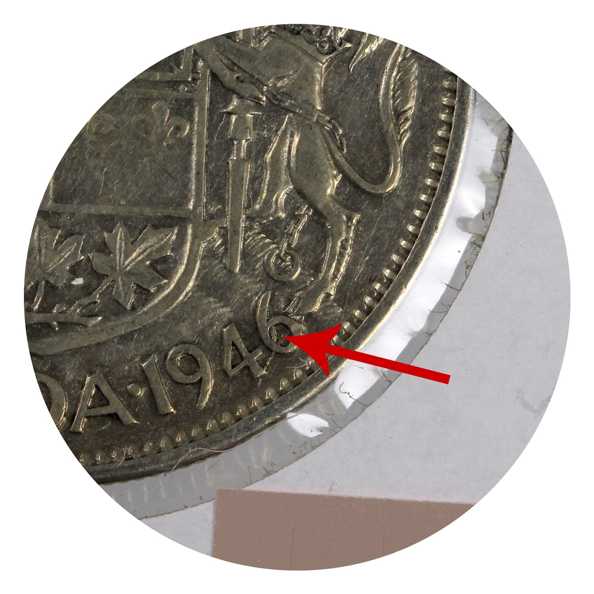1946 Chip In 6 Canada 50-cents Fine (F12)