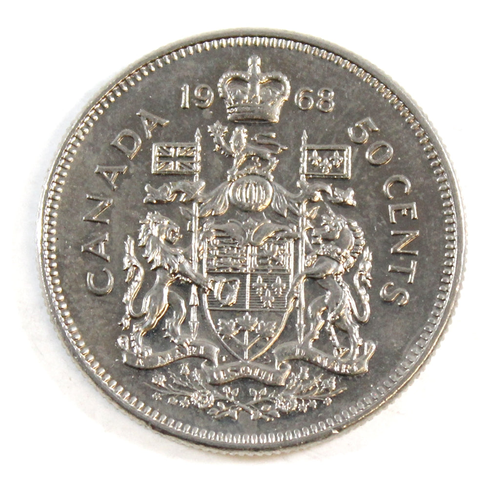 1968 Missing A Canada 50-cents EF-AU (EF45)