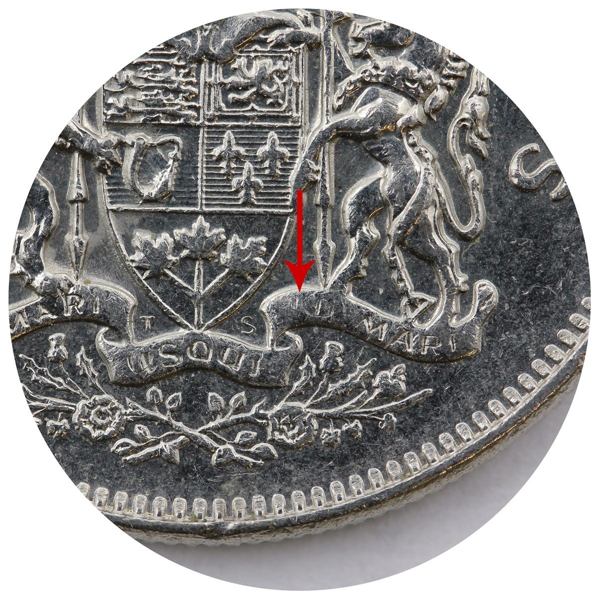 1968 Missing A Canada 50-cents Extra Fine (EF40)