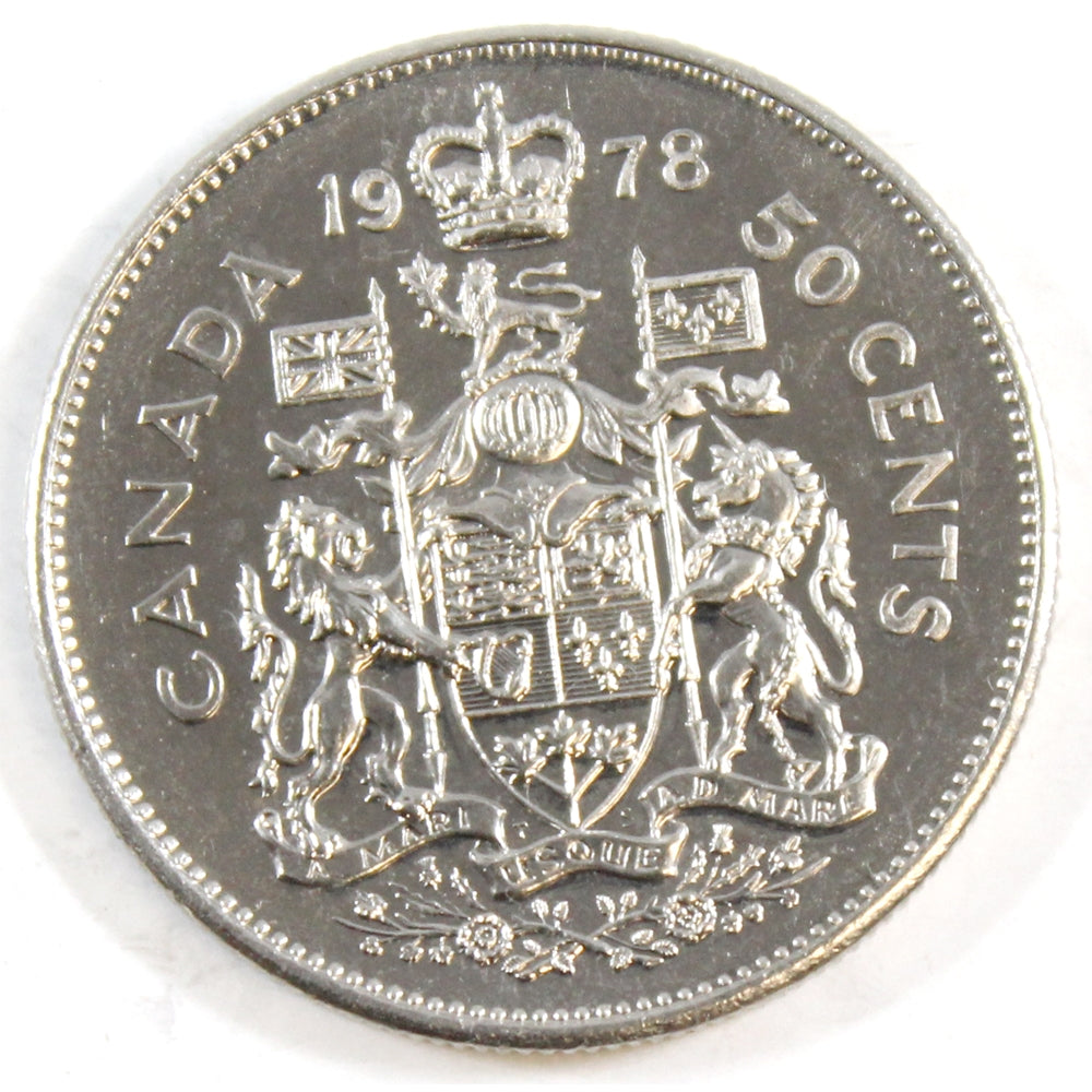 1978 Round Jewels Canada 50-cents Almost Uncirculated (AU50)