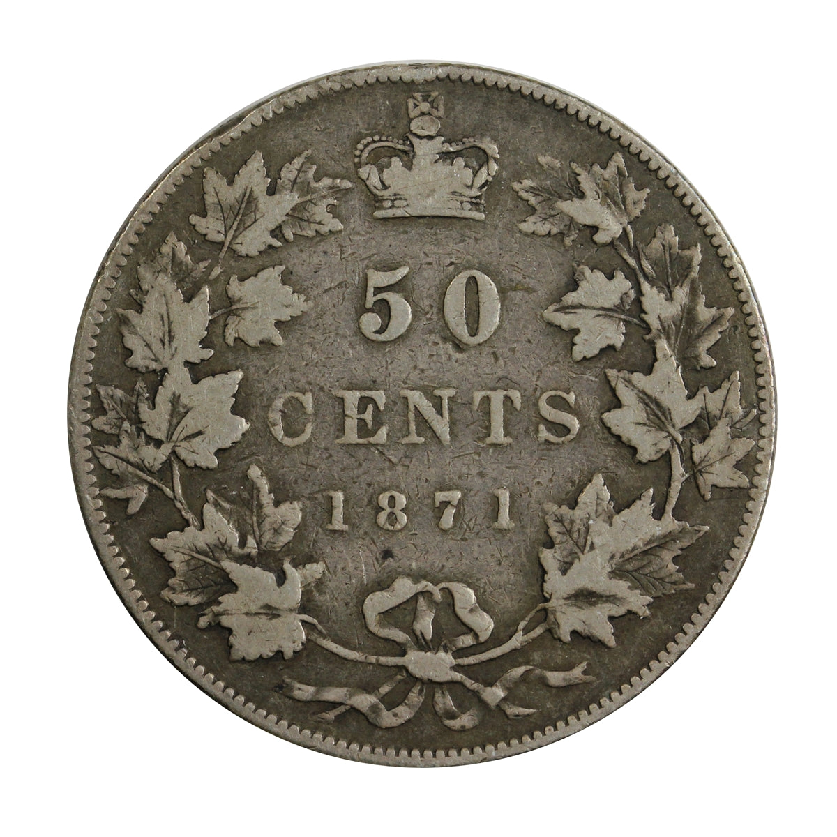 1871 Canada 50-cents Fine (F-12) $