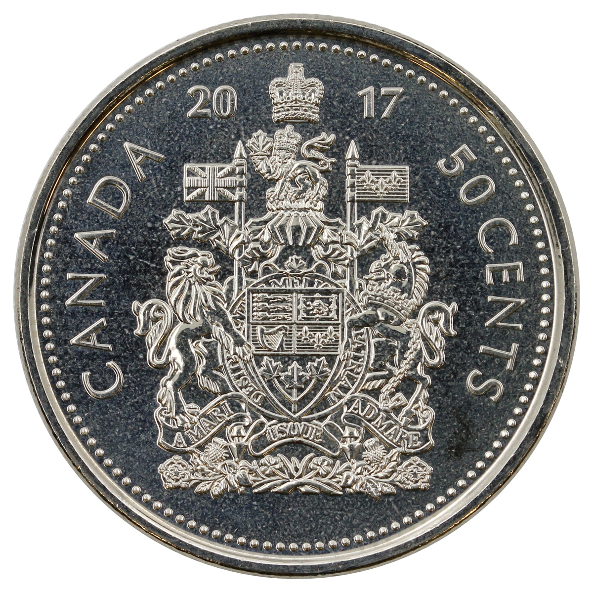 2017 Coat Of Arms Canada 50-cents Brilliant Uncirculated (MS63)