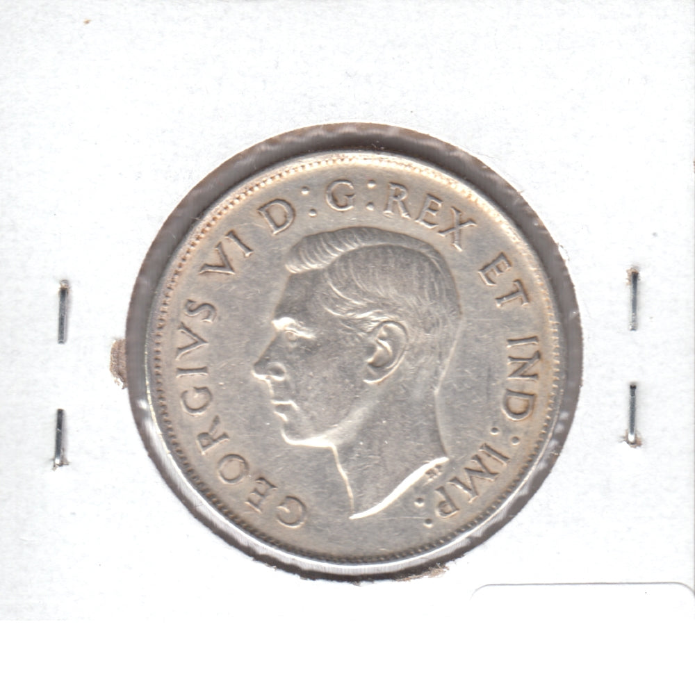 1943 Double Die Canada 50-cents VF-EF (VF30)