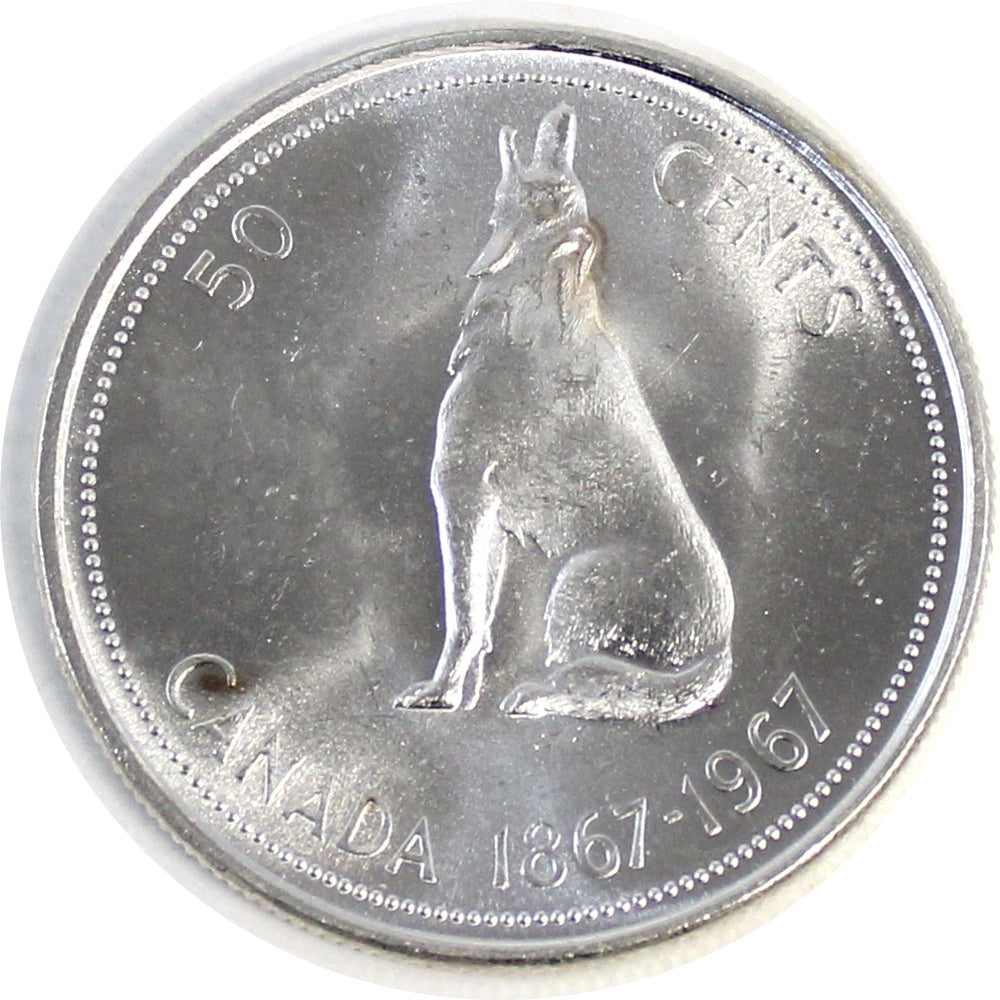 1967 Canada 50-cents Choice Brilliant Uncirculated (MS64)