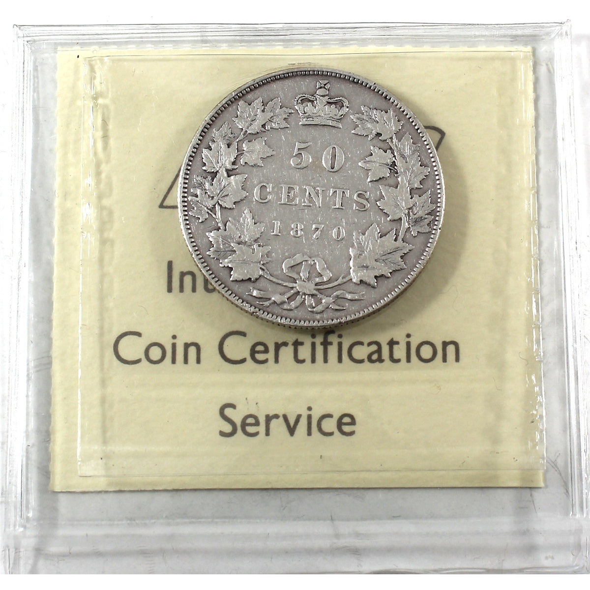 1870 LCW Canada 50-cents ICCS Certified F12