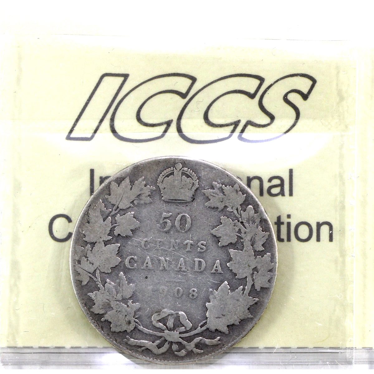 1908 Canada 50-cents ICCS Certified G6