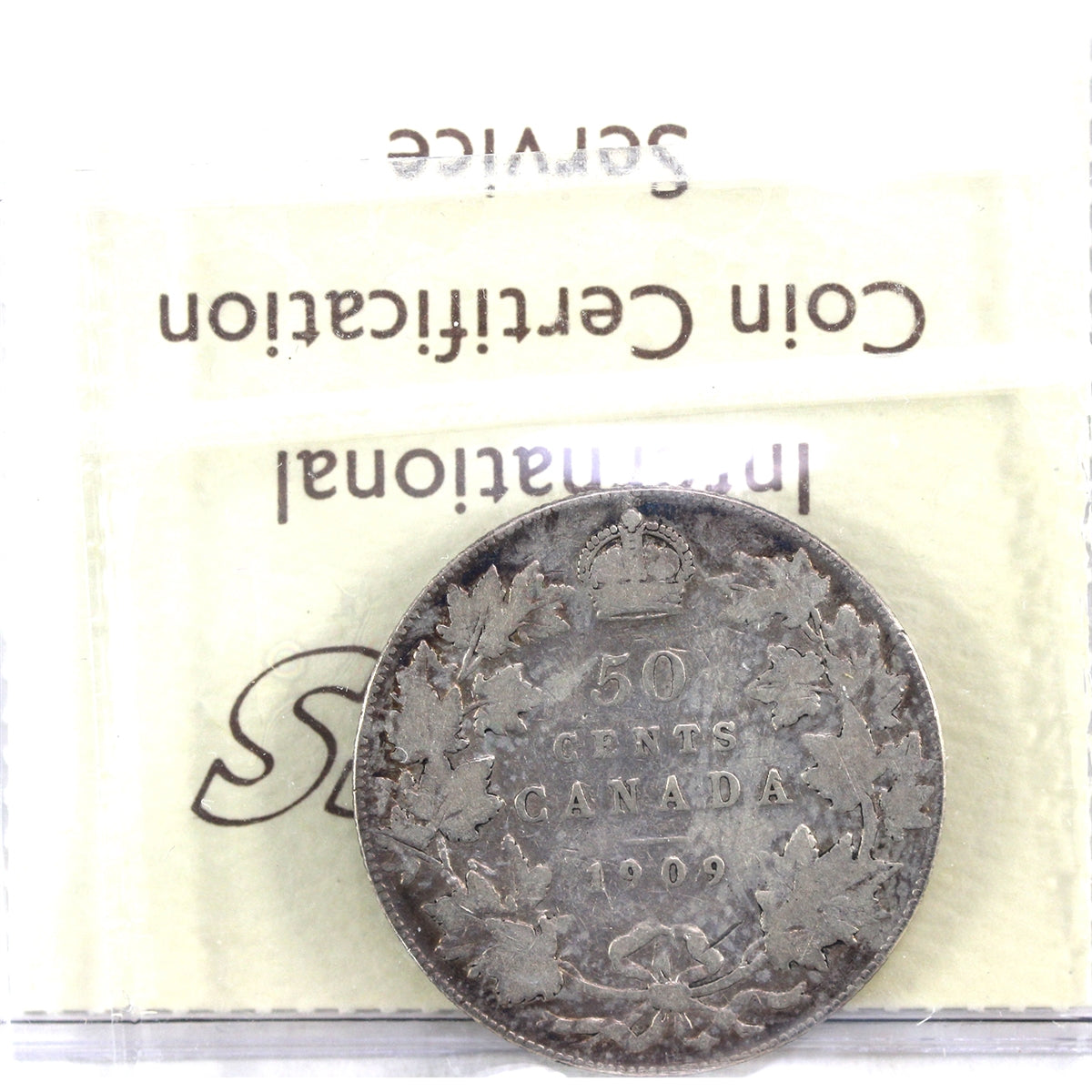 1909 Canada 50-cents ICCS Certified VG8