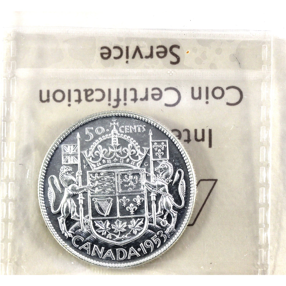 1953 Small Date Canada 50-cents ICCS Certified MS63