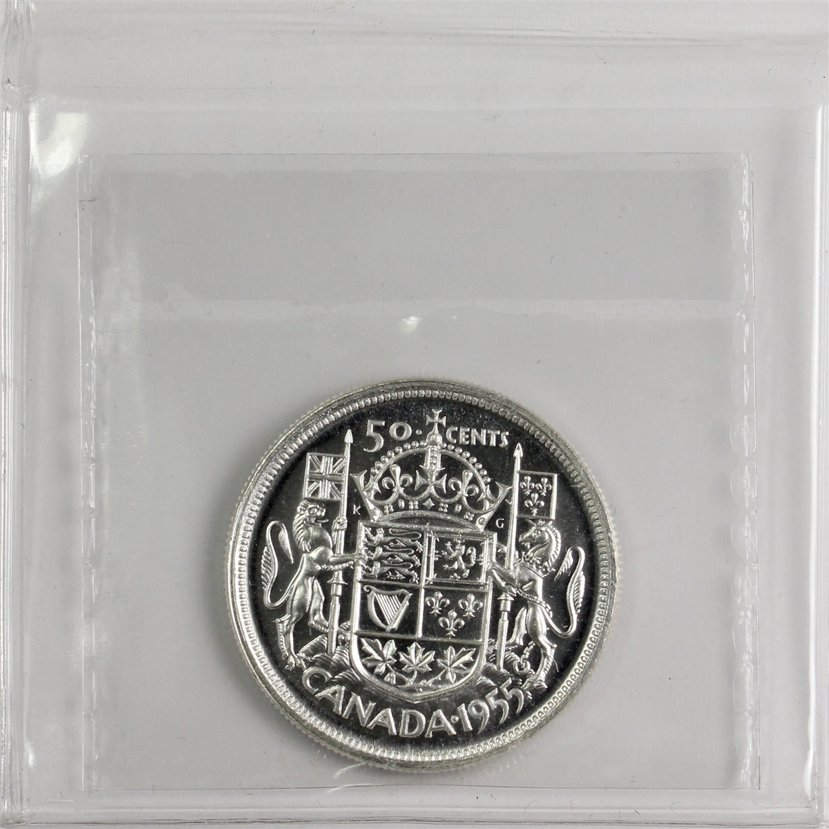 1955 Canada 50-cents ICCS Certified PL66 Heavy Cameo