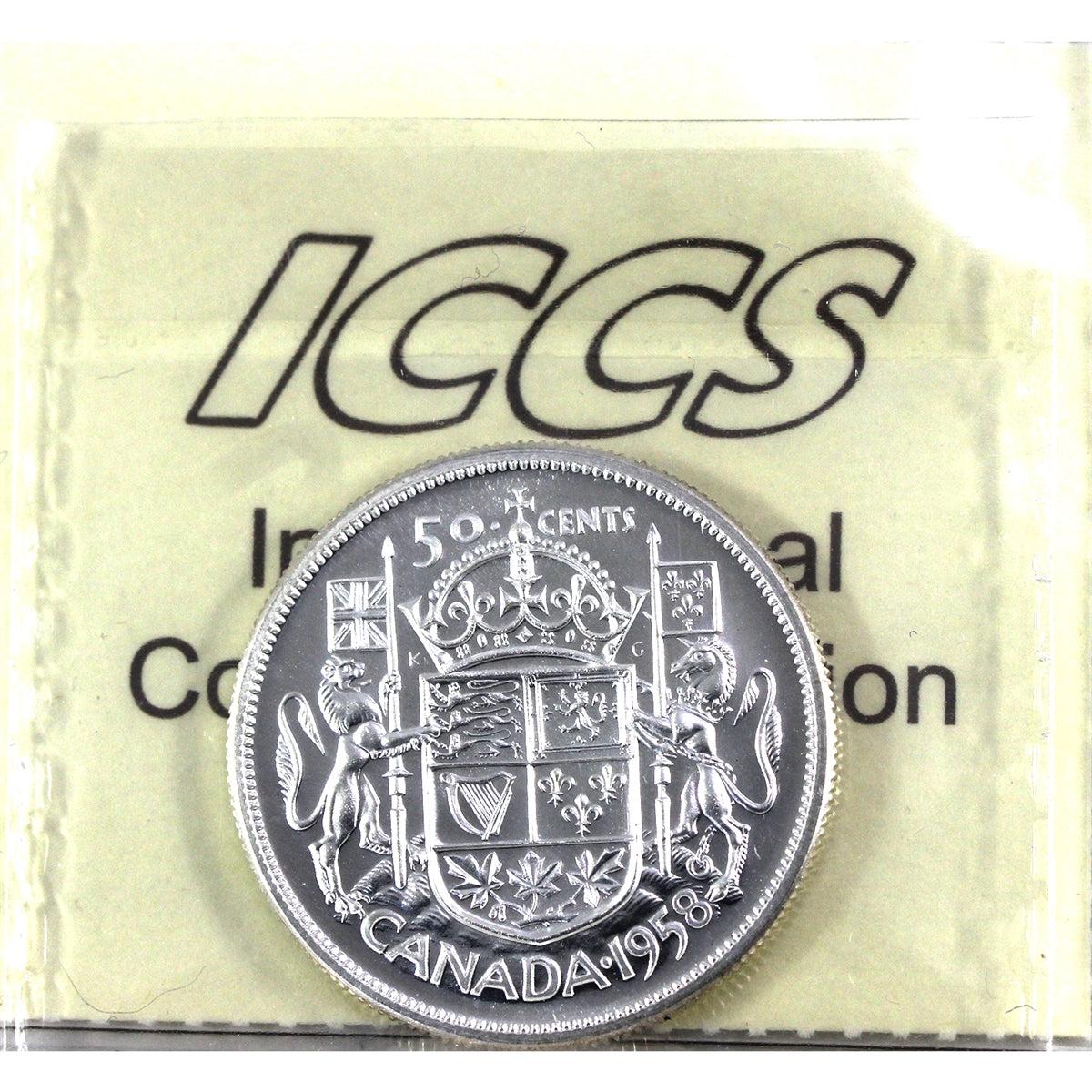 1958 Canada 50-cents ICCS Certified PL66 Cameo