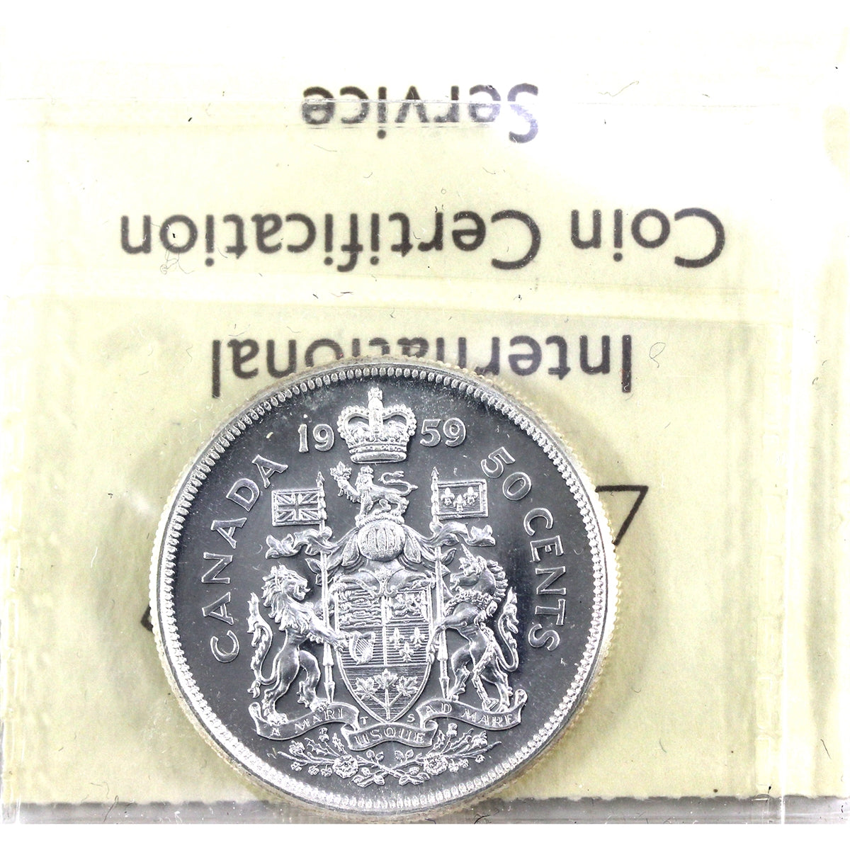 1959 Canada 50-cents ICCS Certified PL65 Cameo