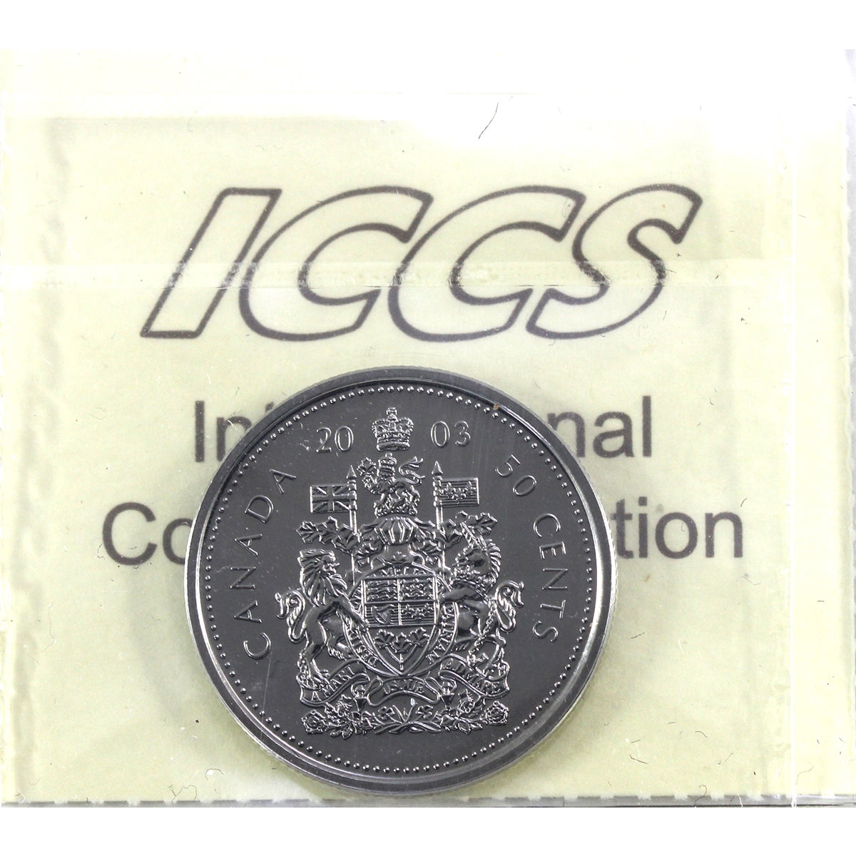 2003P Canada 50-cents ICCS Certified MS65 NBU