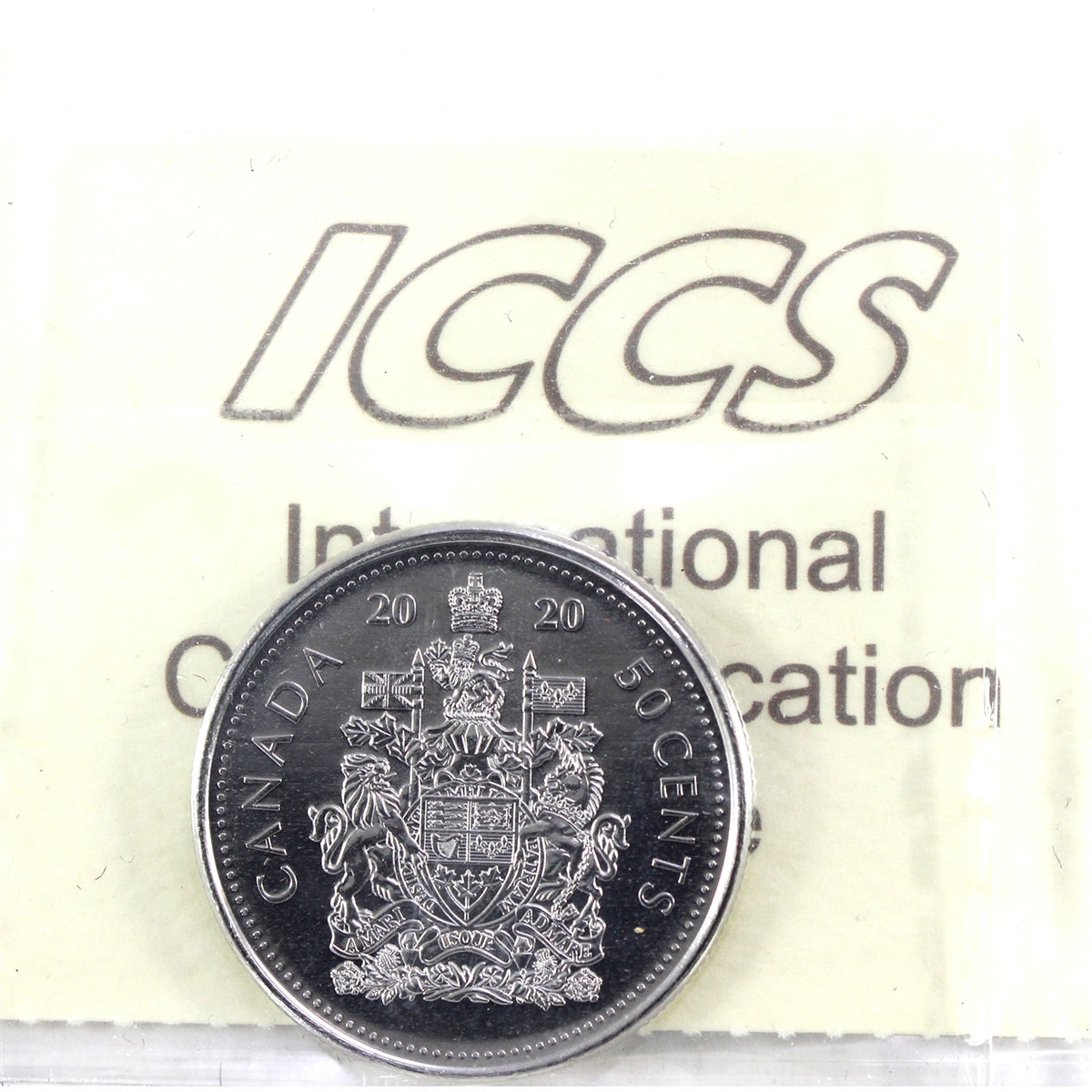 2020 Canada 50-cents ICCS Certified MS66