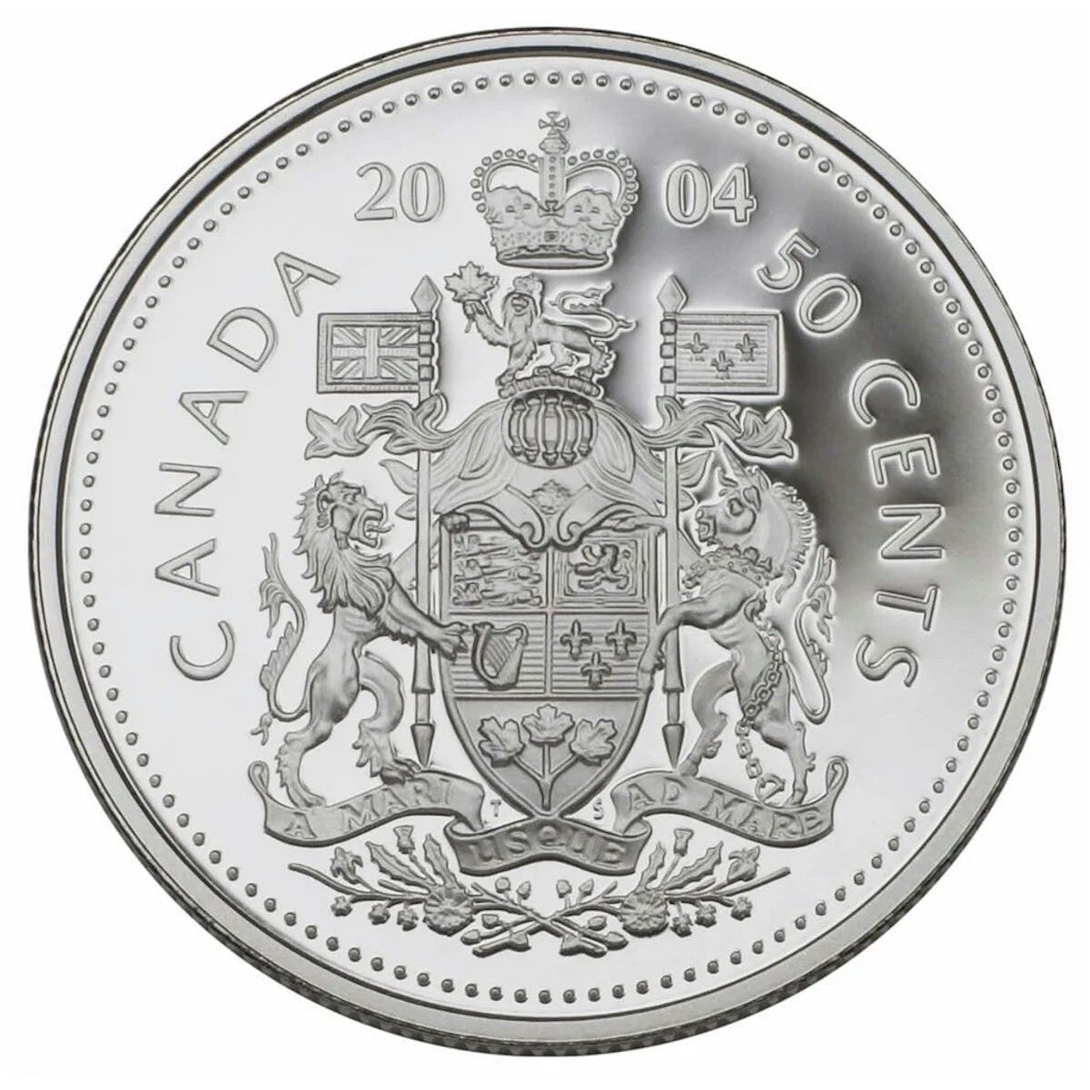 2004 Canada 50-cents Silver Proof (1965 Effigy)