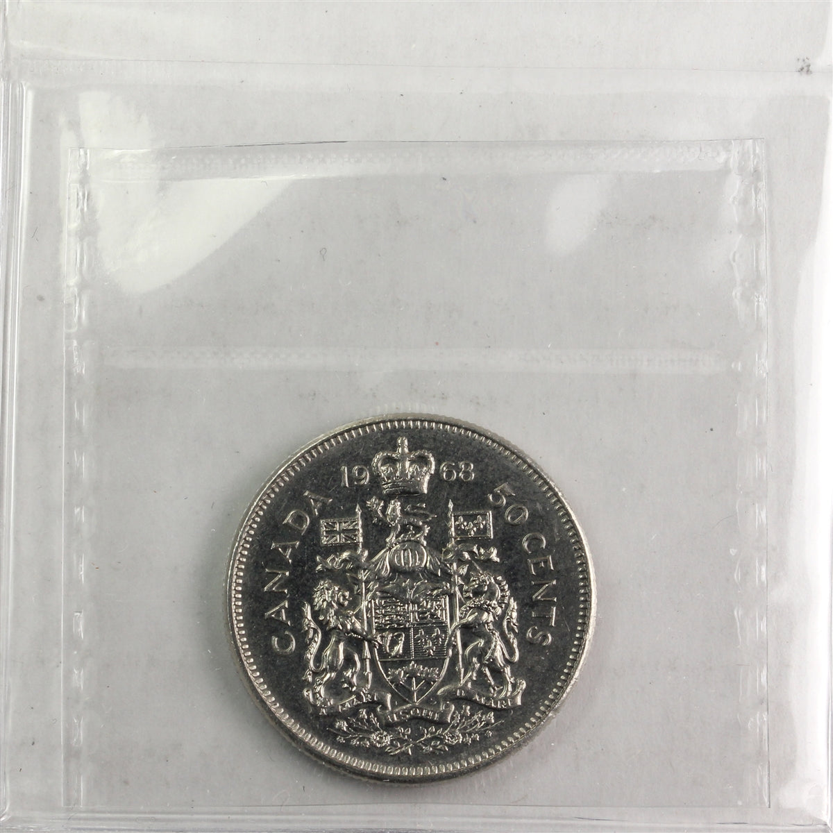 1968 Missing A Canada 50-cents ICCS Certified MS62