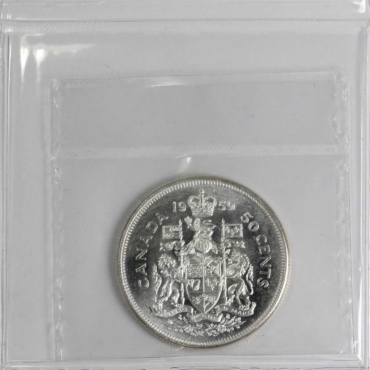 1959 Canada 50-cents ICCS Certified MS64 Heavy Cameo