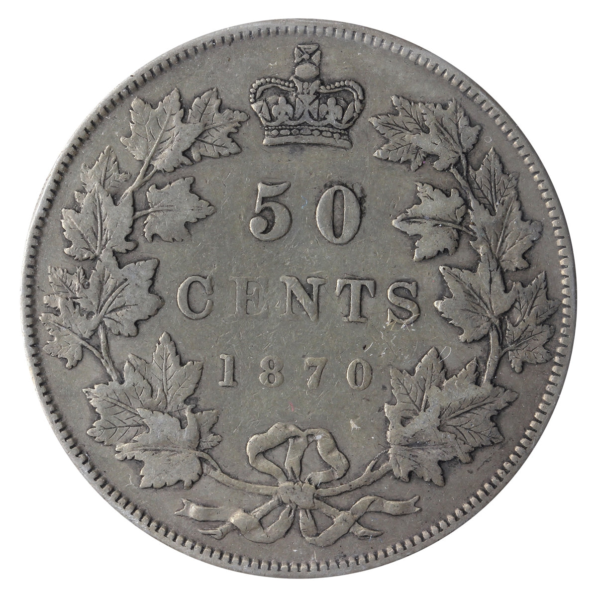 1870 LCW Canada 50-cents ICCS Certified VF30