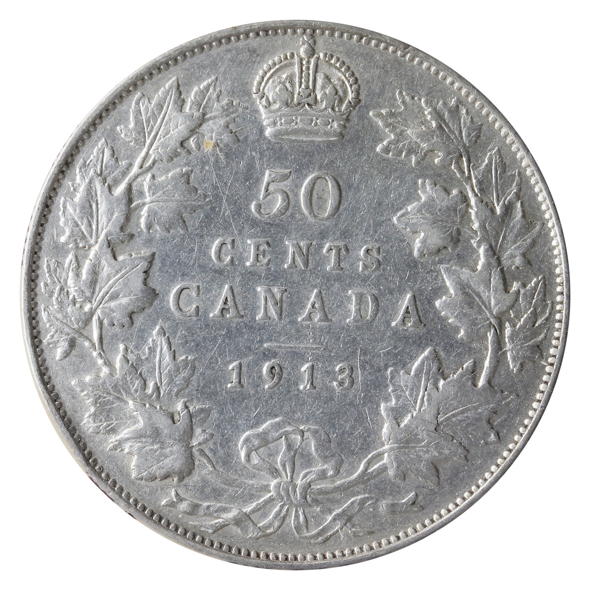 1913 Canada 50-cents ICCS Certified VF30