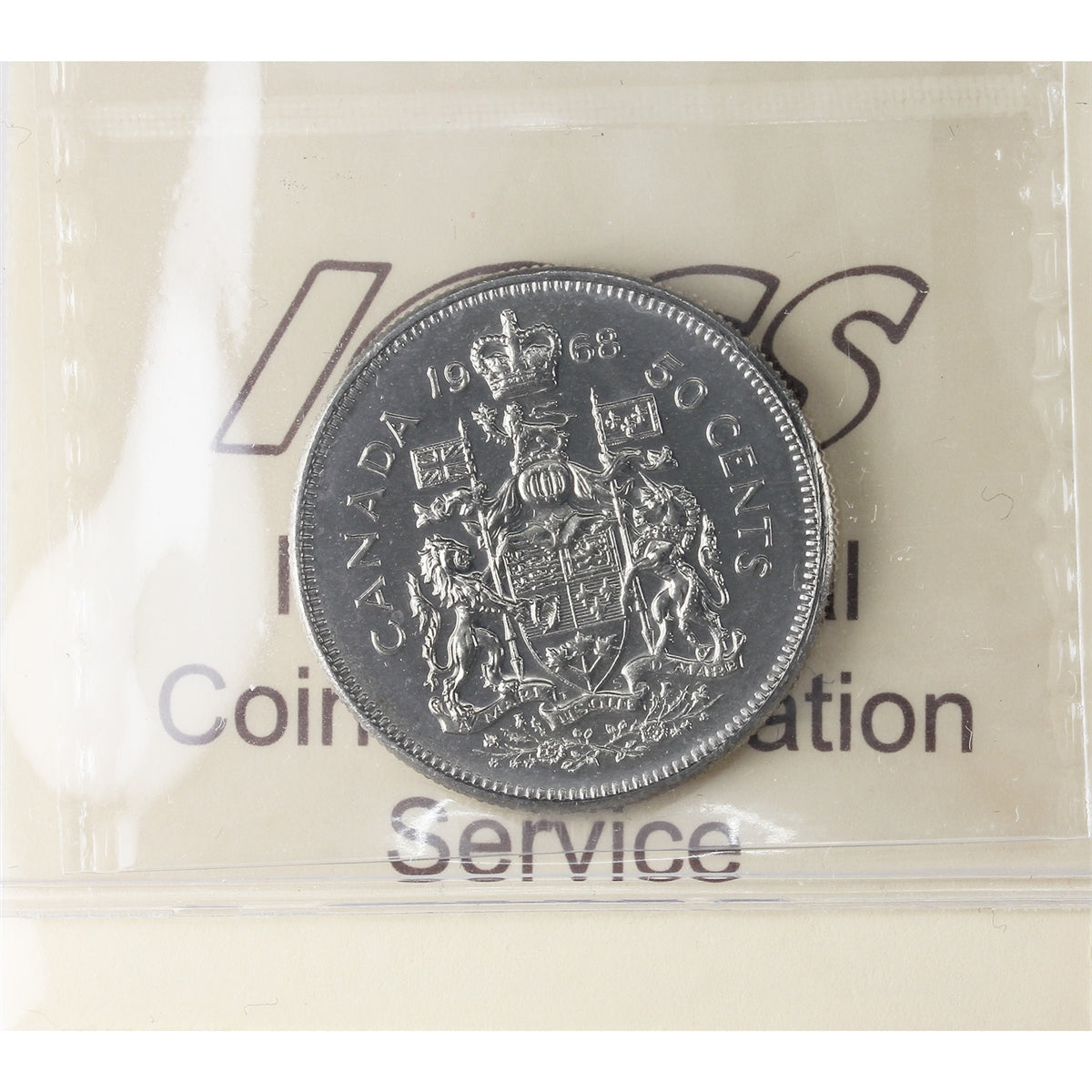 1968 Missing A Canada 50-cents ICCS Certified MS64