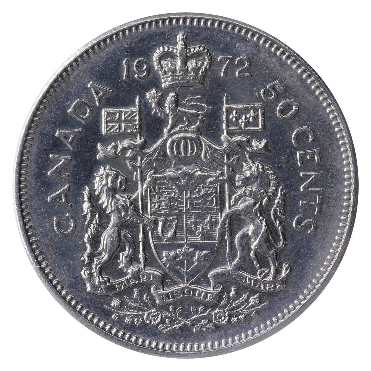 1972 Missing A Canada 50-cents ICCS Certified MS63