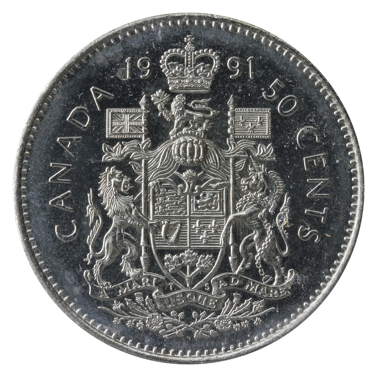 1991 Canada 50-cents ICCS Certified MS64