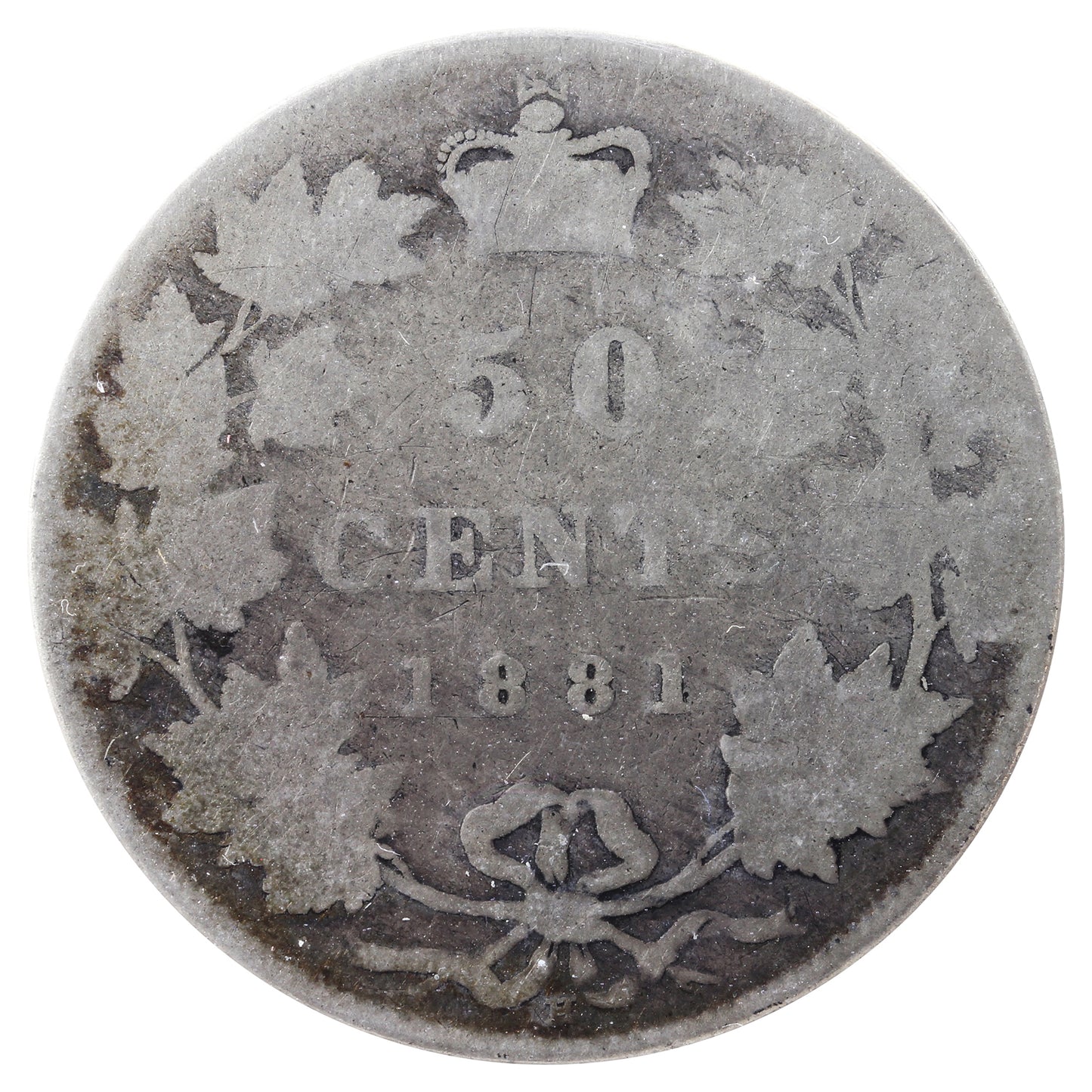 1881H Canada 50-cents ICCS Certified G4