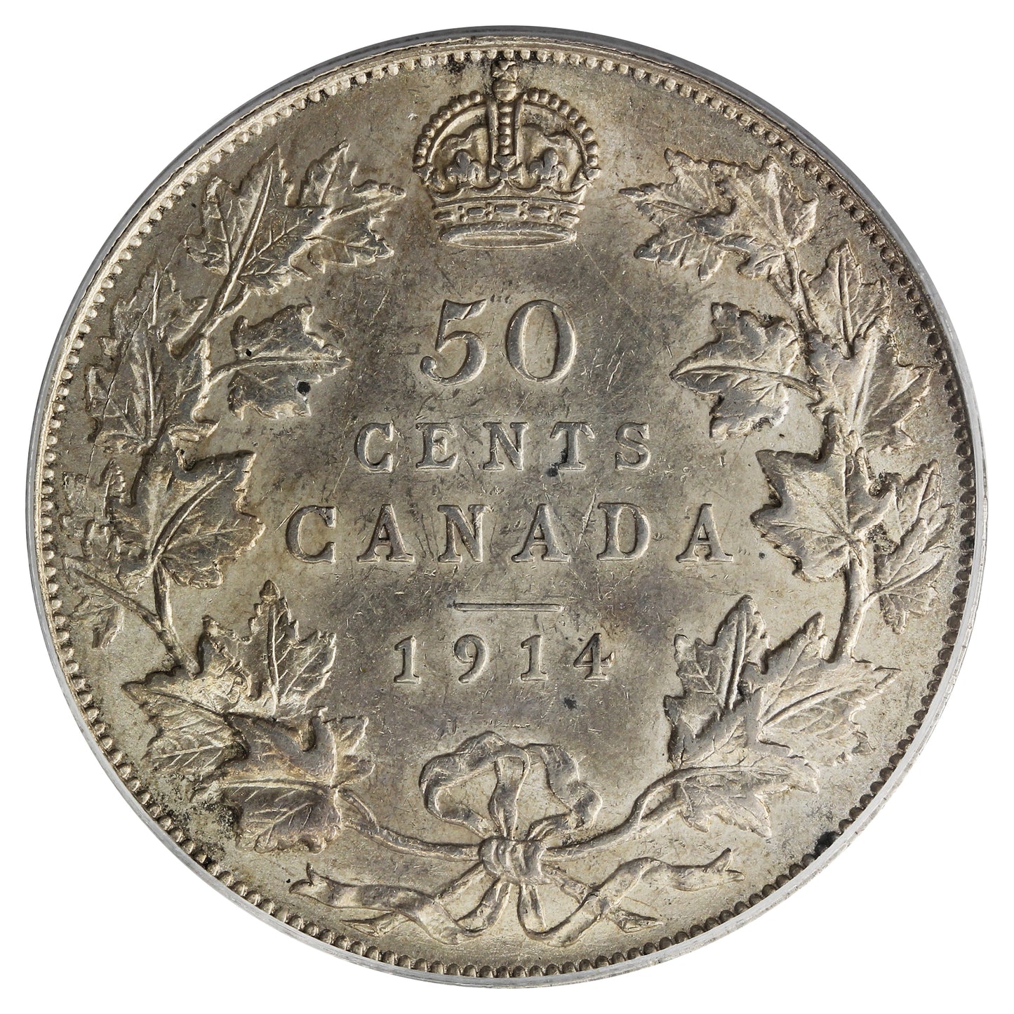 1914 Canada 50-cents PCGS Certified AU55