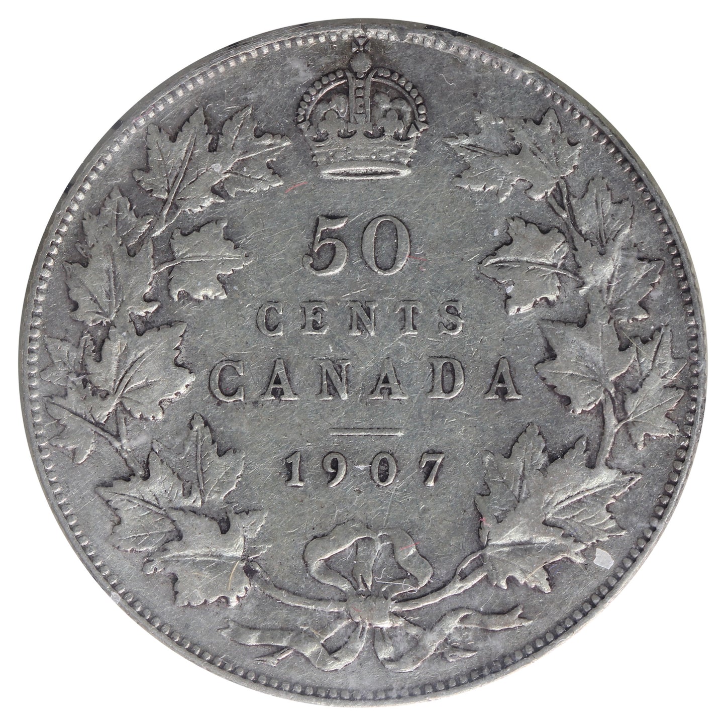 1907 Canada 50-cents ICCS Certified VF30
