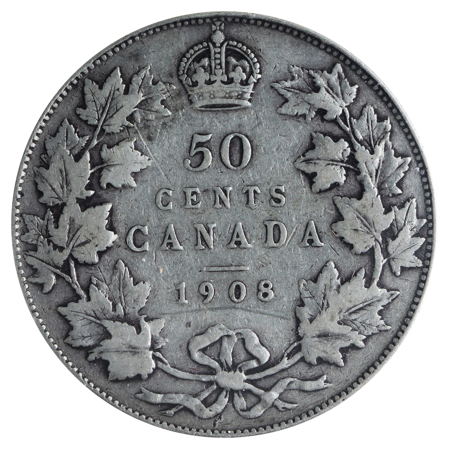 1908 Canada 50-cents ICCS Certified VF20