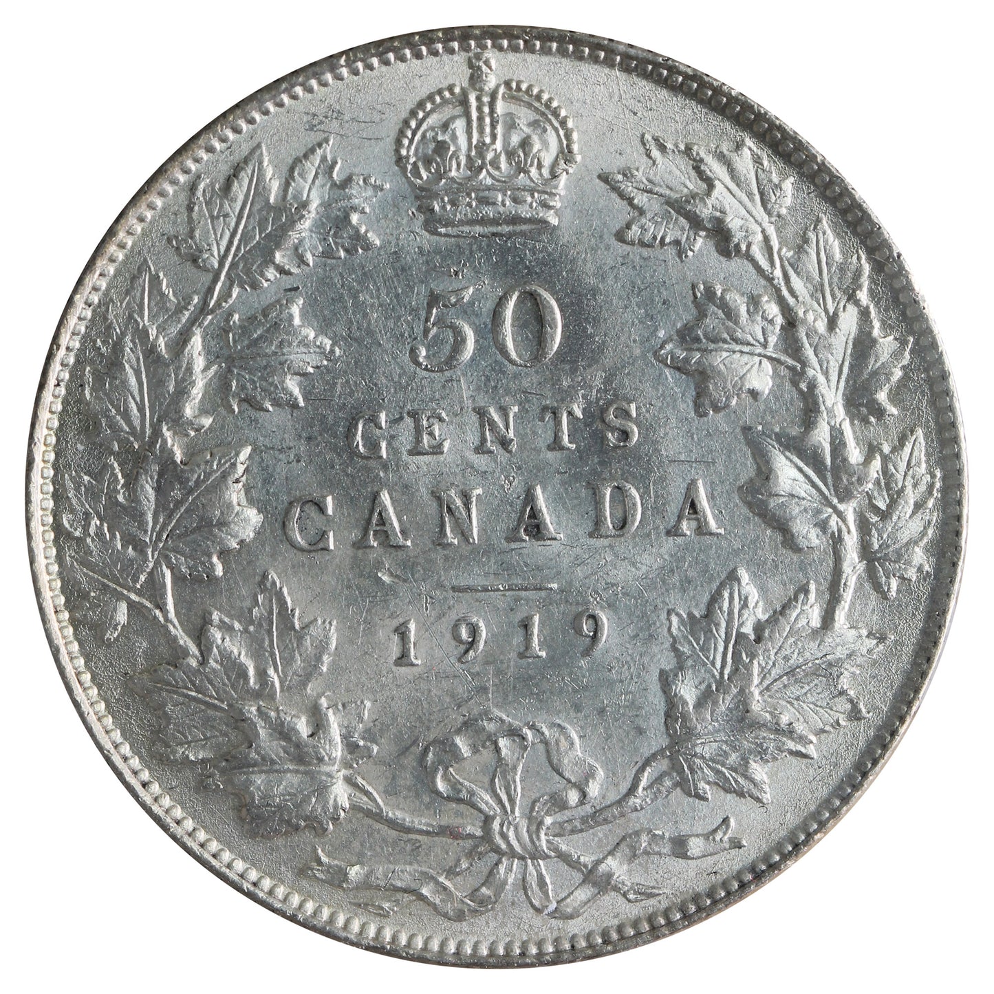 1919 Canada 50-cents ICCS Certified MS60 (XVR 106)