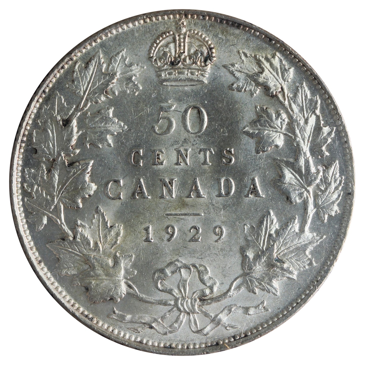 1929 Canada 50-cents ICCS Certified MS62 (XAM 169)