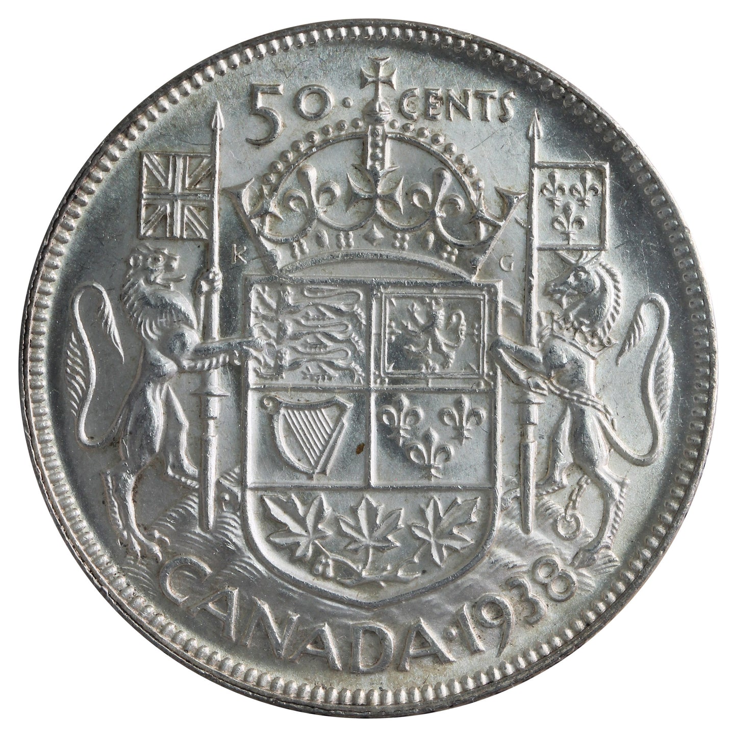 1938 Canada 50-cents ICCS Certified MS62 (XSI 263)
