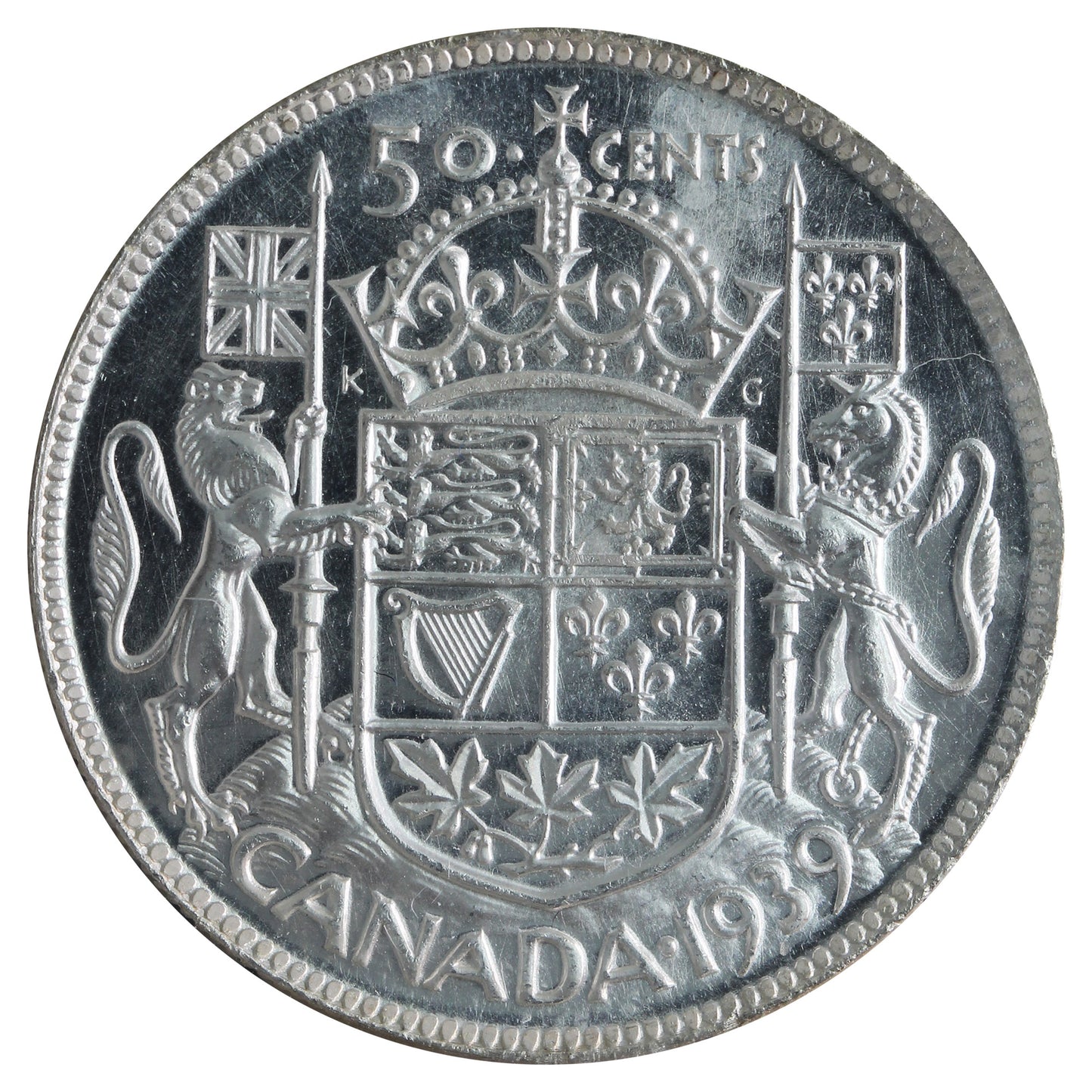 1939 Canada 50-cents ICCS Certified MS64 (XAM 177)
