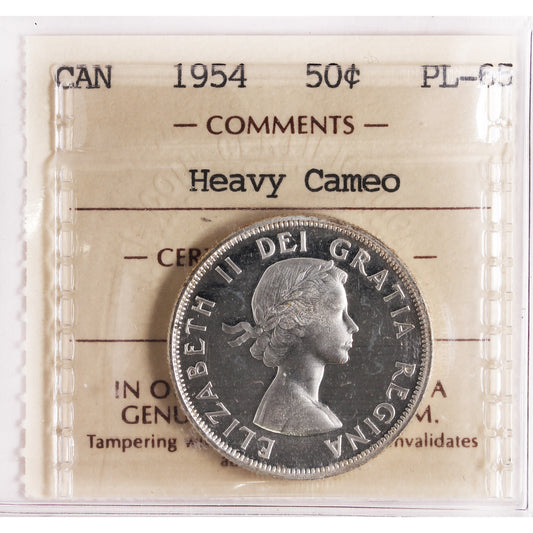 1954 Canada 50-cents ICCS Certified PL65 Heavy Cameo