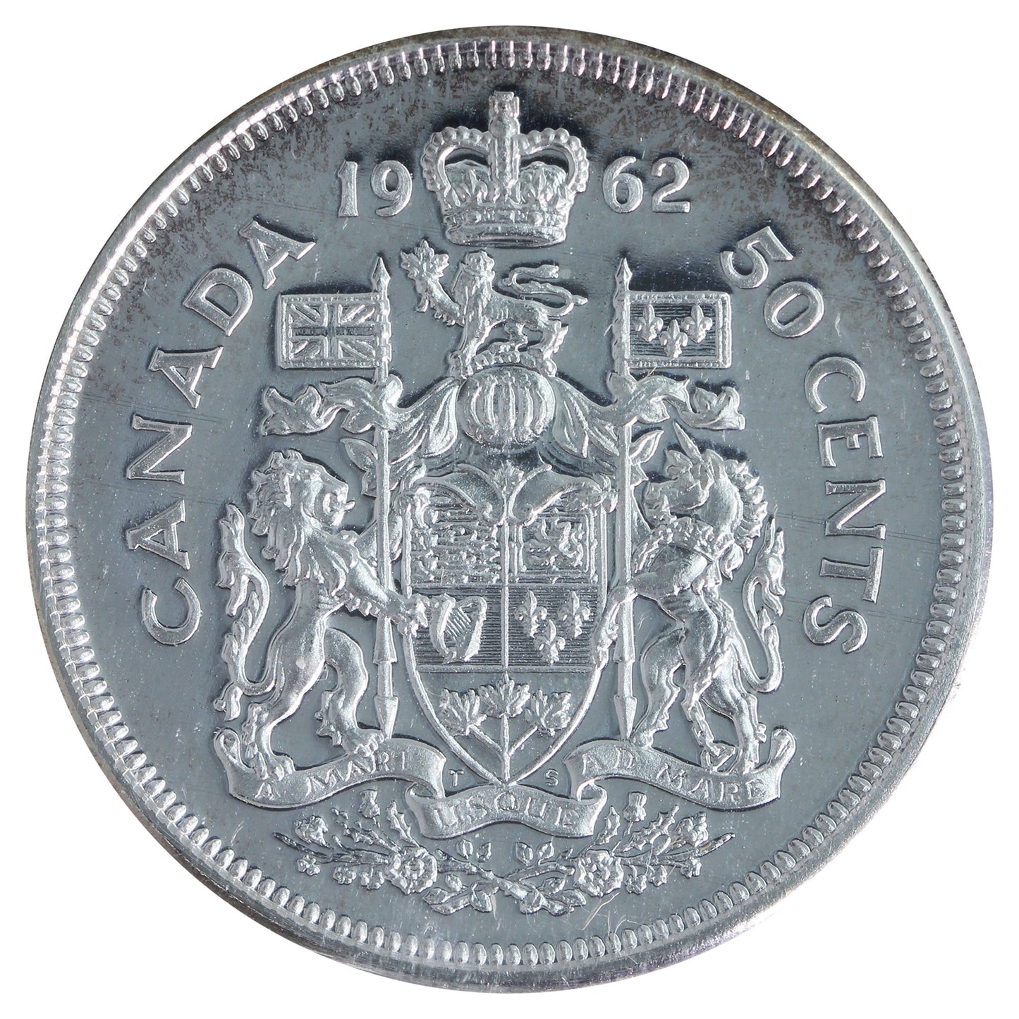 1962 Canada 50-cents ICCS Certified PL66 Heavy Cameo