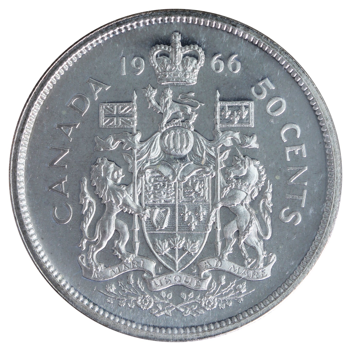 1966 Canada 50-cents ICCS Certified PL67 Cameo