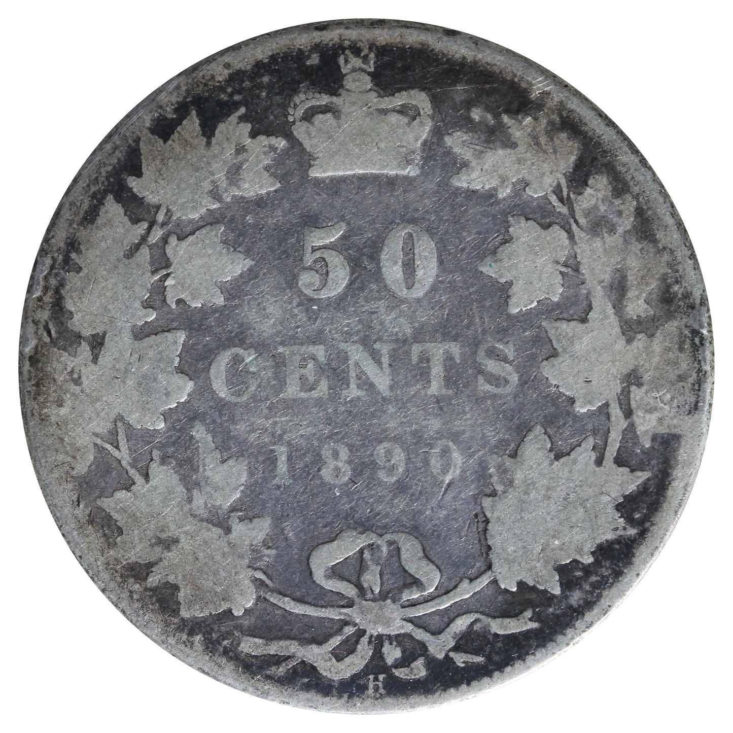 1890H Obv. 4 Canada 50-cents ICCS Certified G4