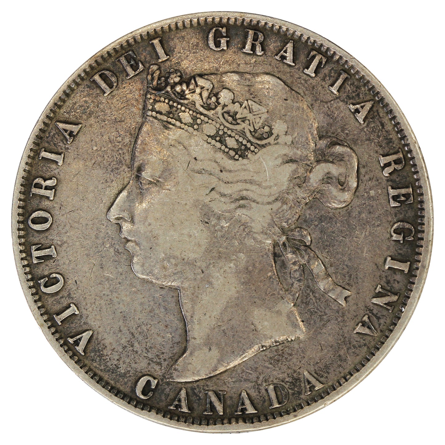 1872H Inverted A/V 50-cents F-VF (F-15) $