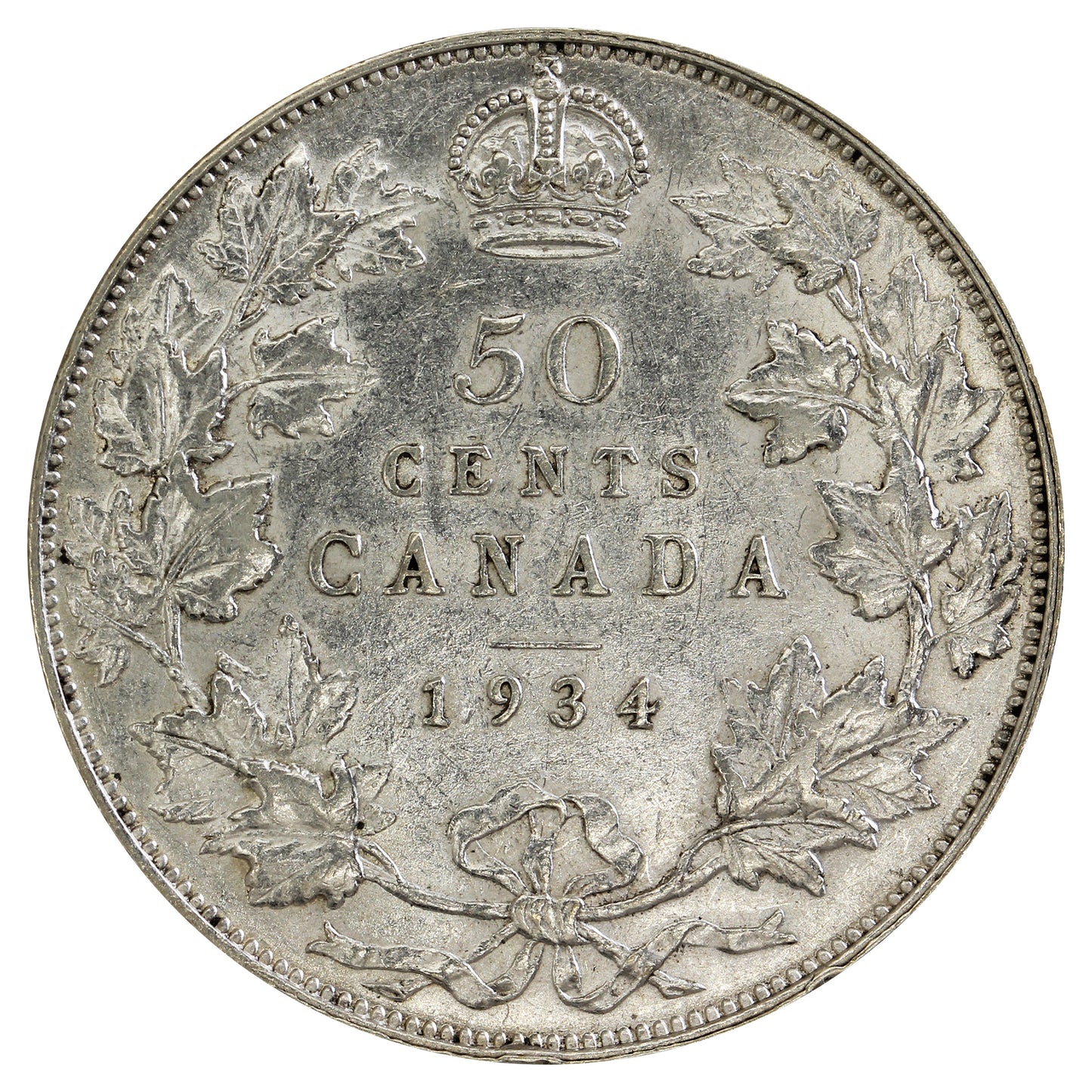 1934 Canada 50-cents EF-AU (EF45)