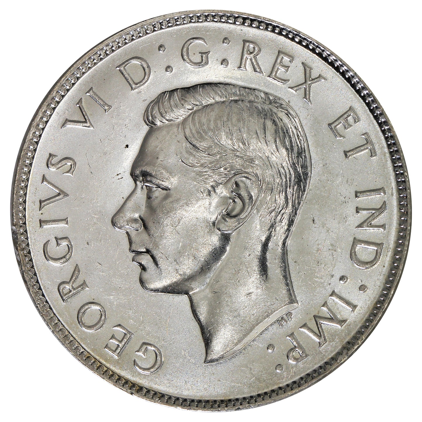 1947 Curved 7 50-cents Uncirculated (MS60) $
