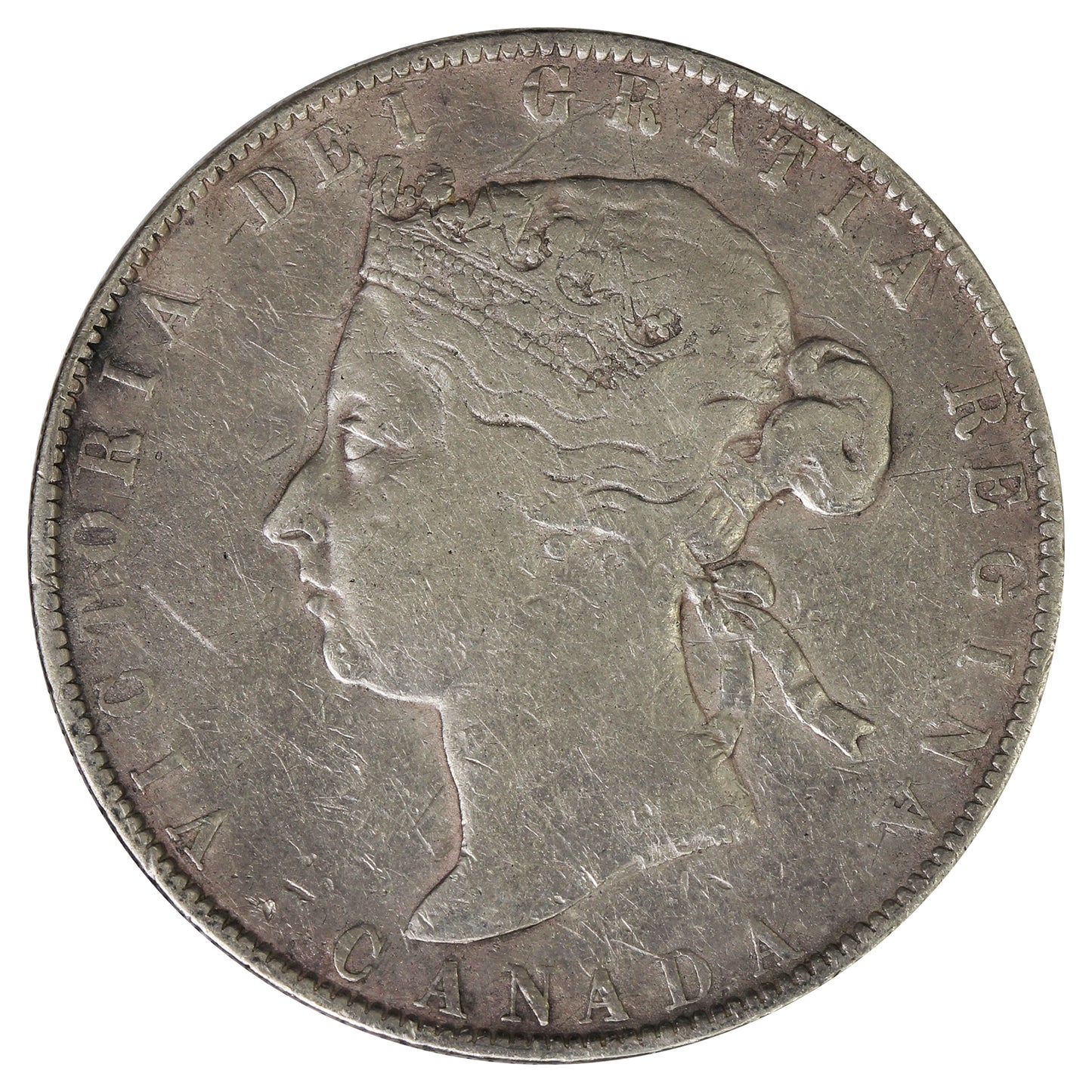 1892 Obv. 3 Canada 50-cents F-VF (F15) $