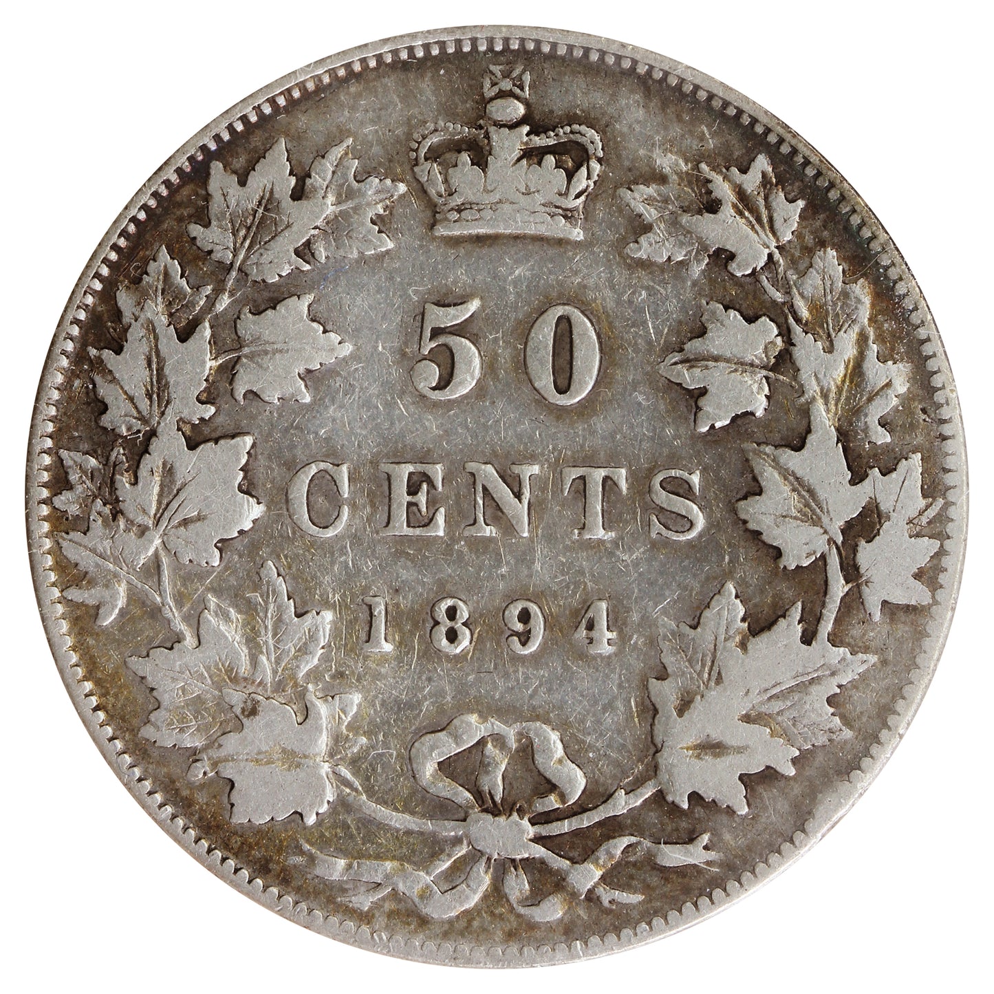1894 Canada 50-cents ICCS Certified F12